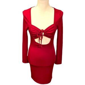 NWT Cutout Burgundy Bodycon Dress